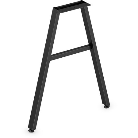 Hon Leg, Angled, f/24"D Mod Worksurfaces, 24"W, Black HONLPLLEG24ABLK